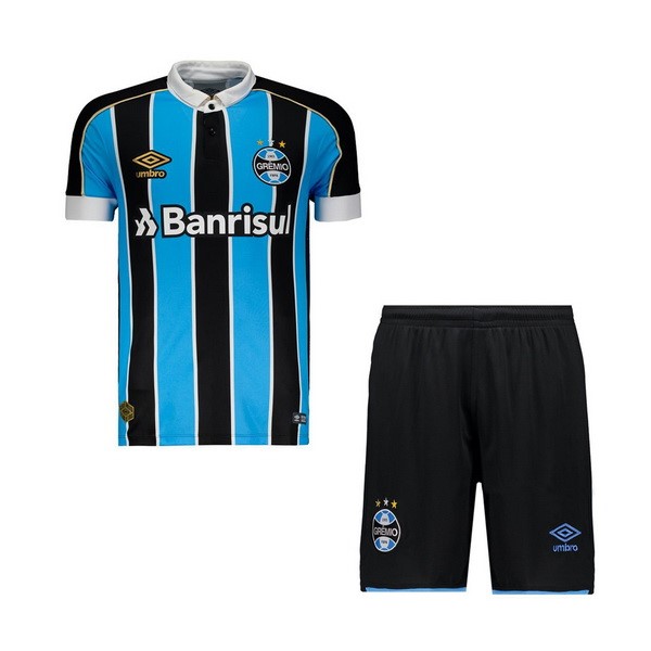 Camiseta Grêmio Replica Primera Ropa Niño 2019/20 Azul Negro